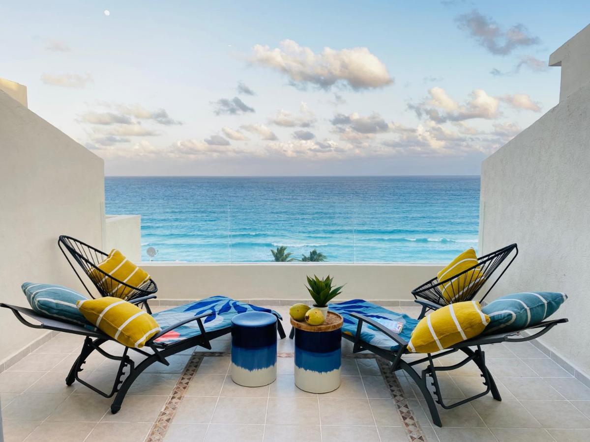Ocean View Three Bedroom, Three Story Penthouse By The Beach แคนคูน ภายนอก รูปภาพ